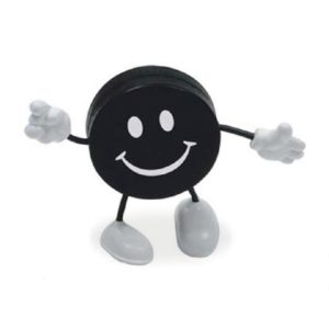 Standing Hockey Puck Stress Ball Figure