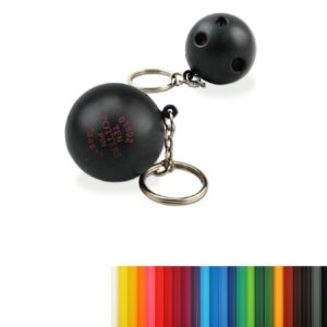 Bowling Ball Stress Reliever With Key Chain