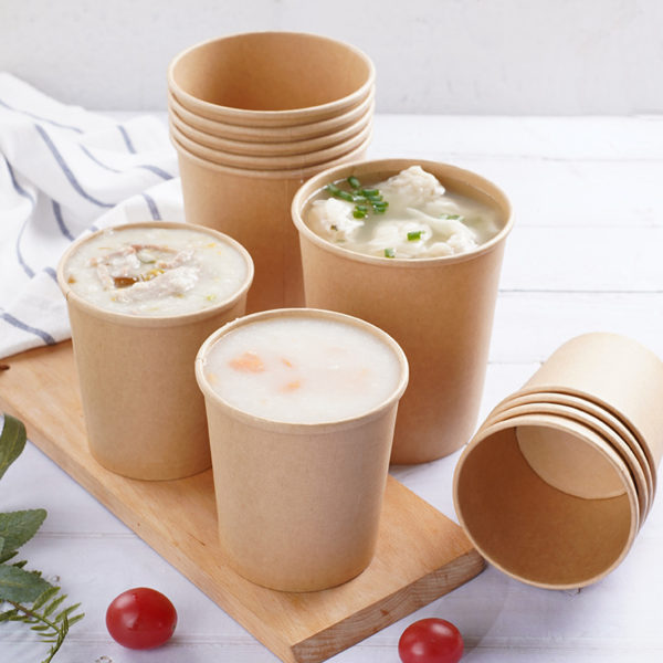 8oz-32oz Paper Dessert/ Food Cups Disposable Kraft Bowl