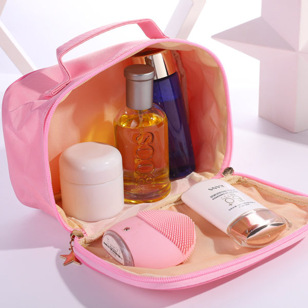 Zippered Shiny Cosmetic Bag