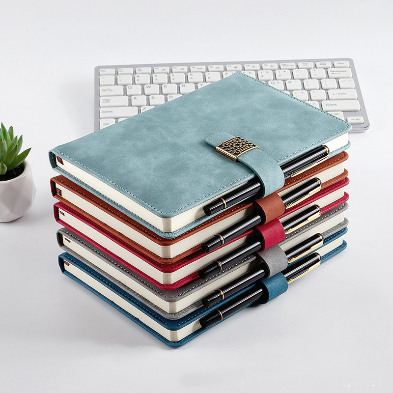 A5 Soft Leather Notebook With Metal Buckle