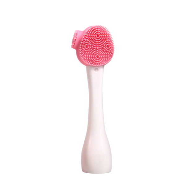 Multi-function Silicone Face Massage Brush With Long Handle