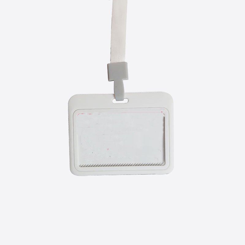 Multi-colored Plastic Hard Card Sleeve With Lanyard