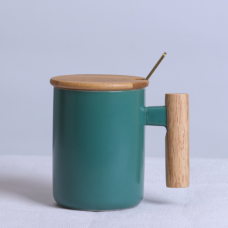 11oz Multi-colored Coffee Mug With Lid & Spoon