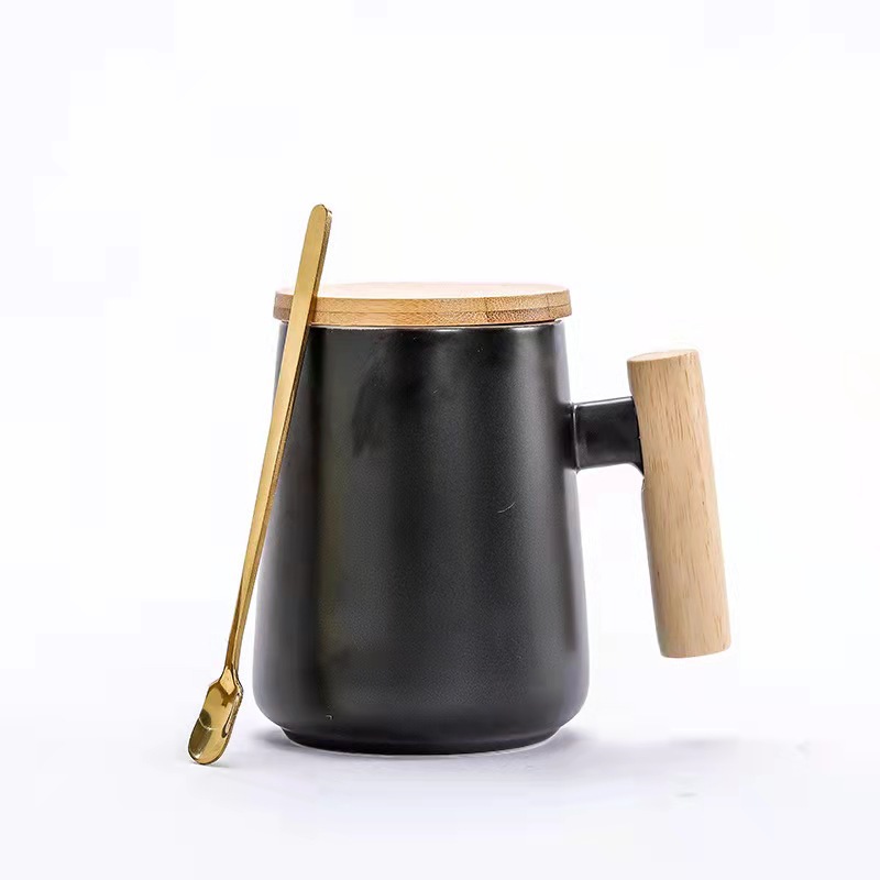 16oz Multi-colored Coffee Mug With Lid & Spoon