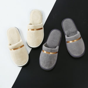 Coral Fleece Premium Slippers With Logo