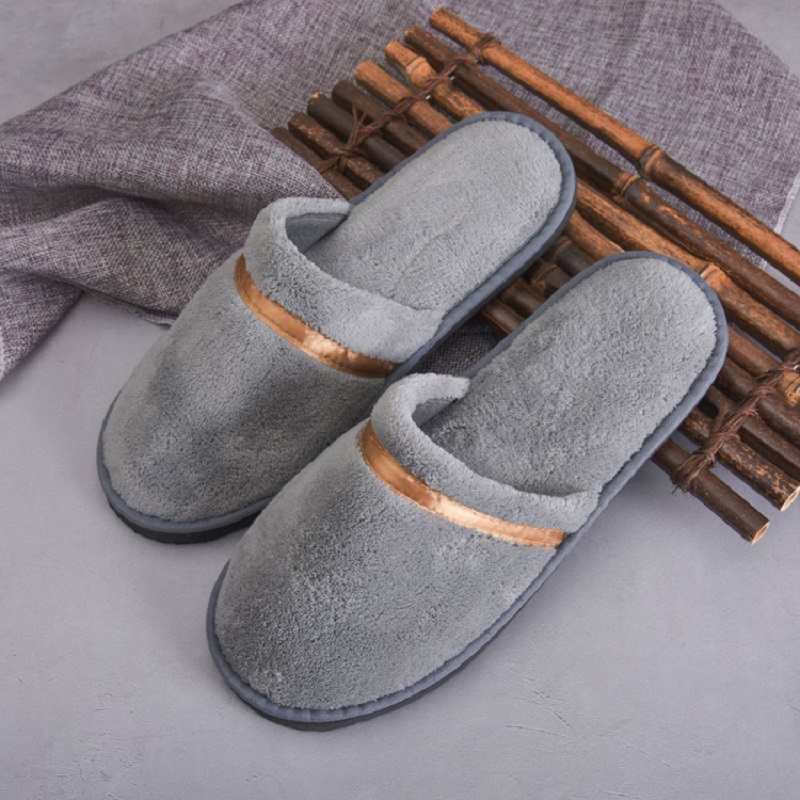 Coral Fleece Premium Slippers With Logo