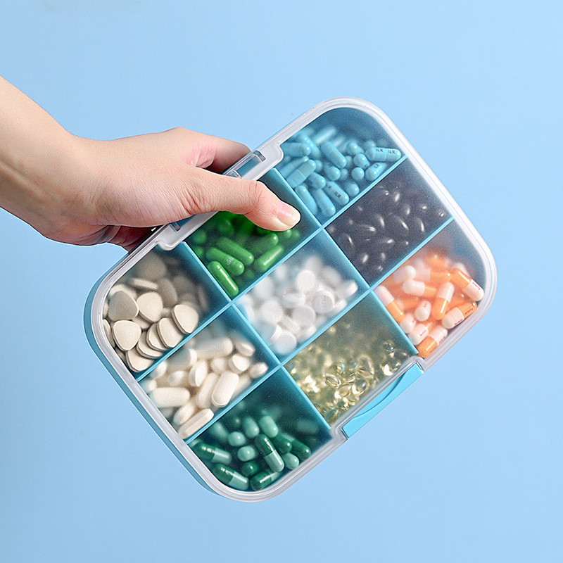 Large Size 9-Compartment Pill Box
