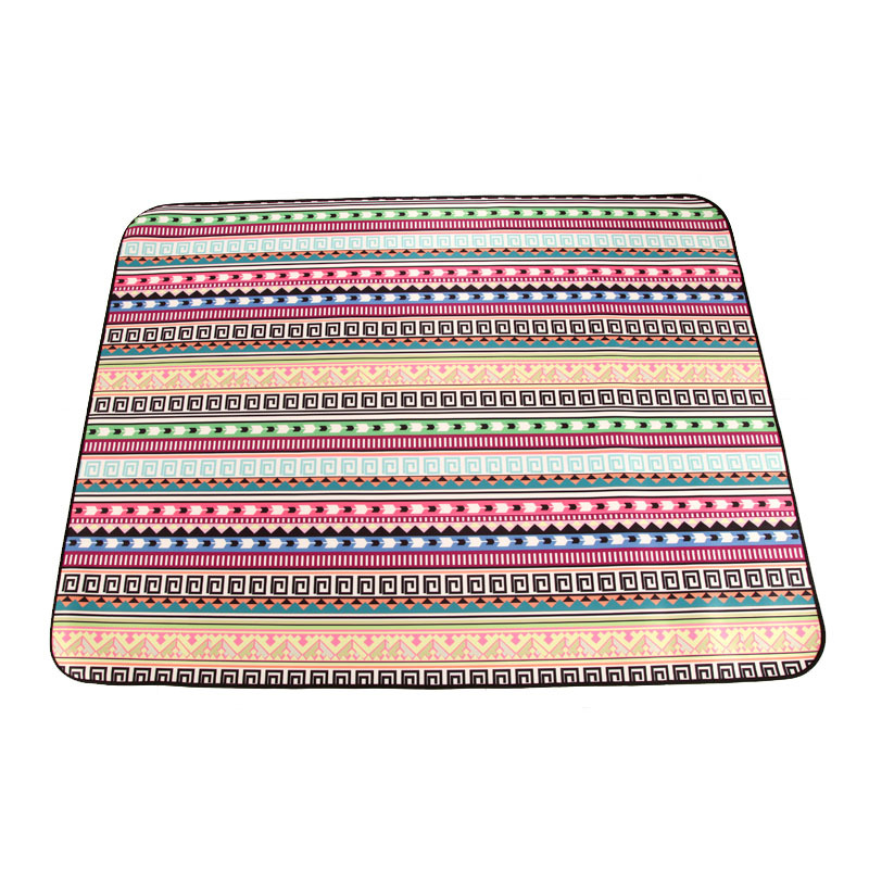 Multi Color Lattice Portable Picnic Blanket With Logo