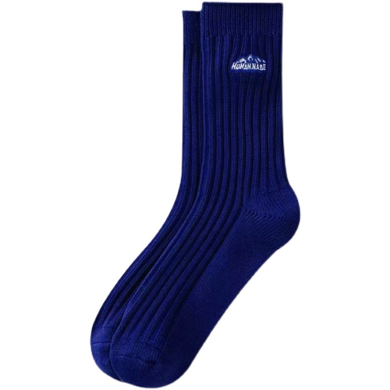 Thick Knitted Crew Sock With Embroidered Logo