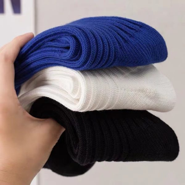 Thick Knitted Crew Sock With Embroidered Logo