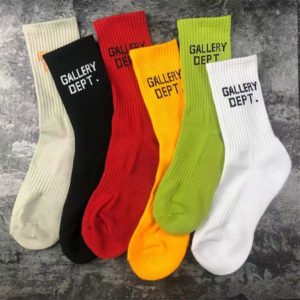 Multi-colored Crew Sock With Knit-in Logo
