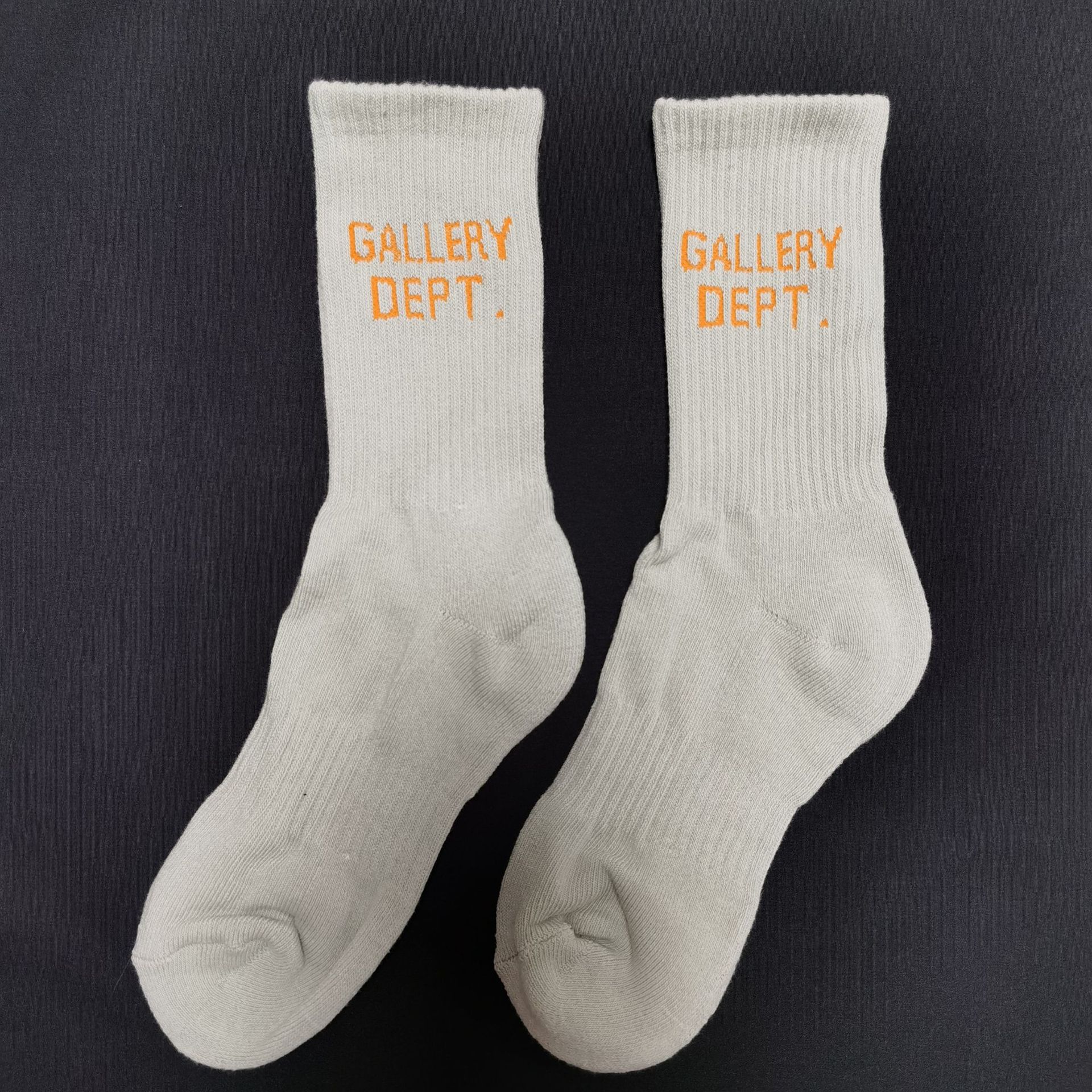 Multi-colored Crew Sock With Knit-in Logo