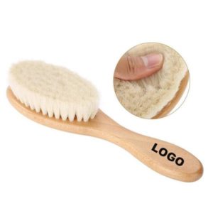 Wooden Baby Powder Skin Body Goat Bristles Hair Brush
