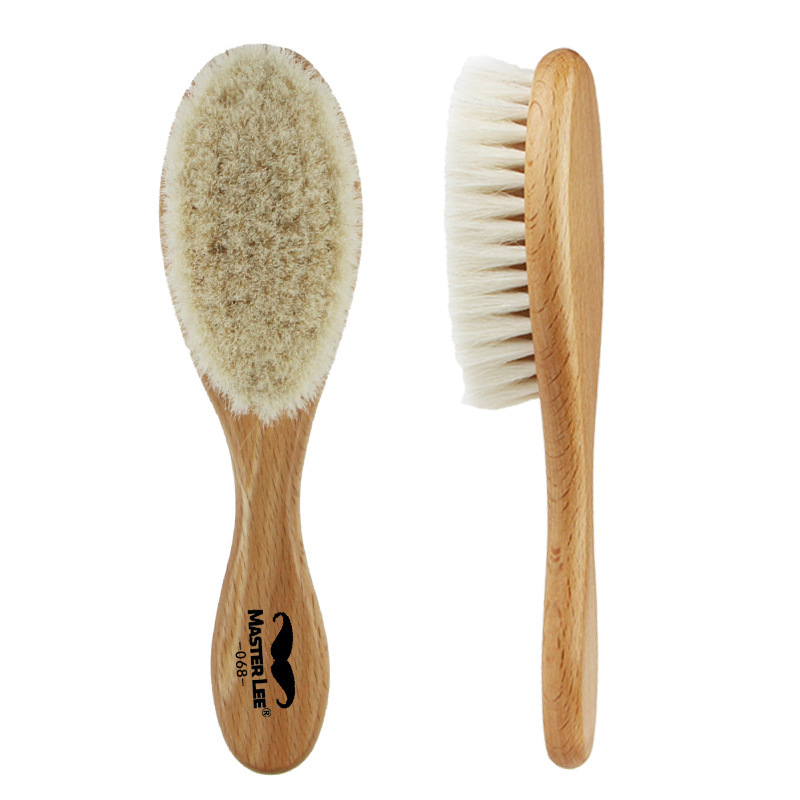Wooden Baby Powder Skin Body Goat Bristles Hair Brush
