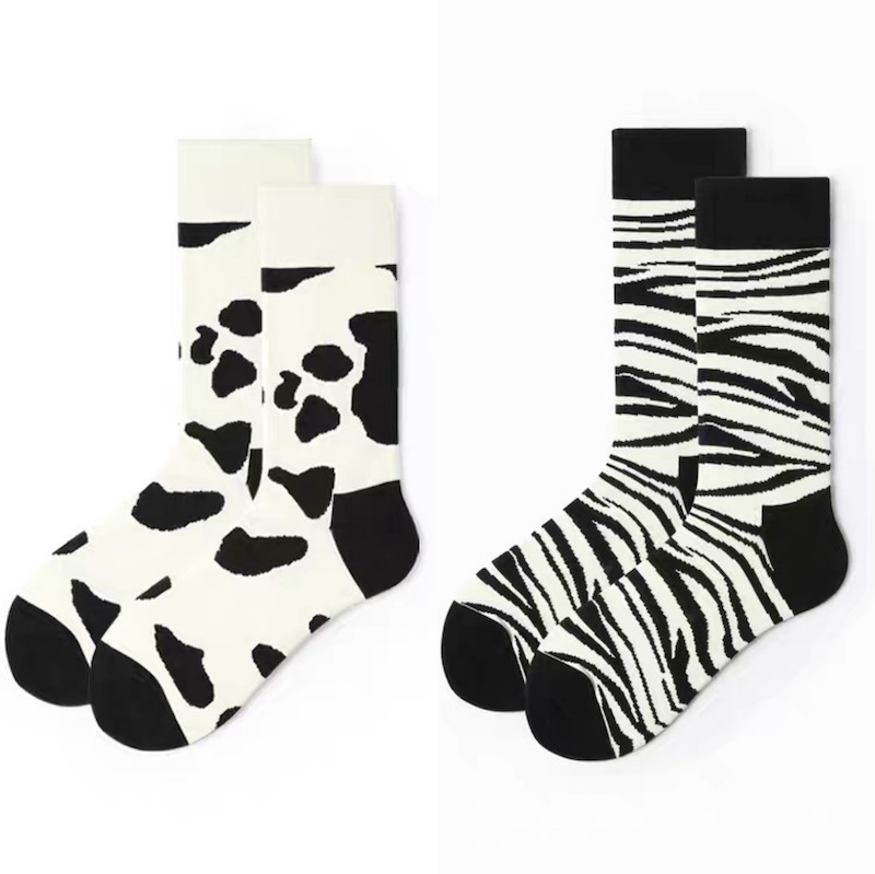 Creative Cow Zebra Stripe Dress Socks