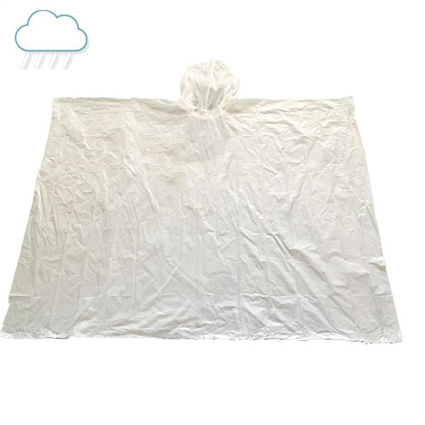 Disposable Rain Poncho Translucent