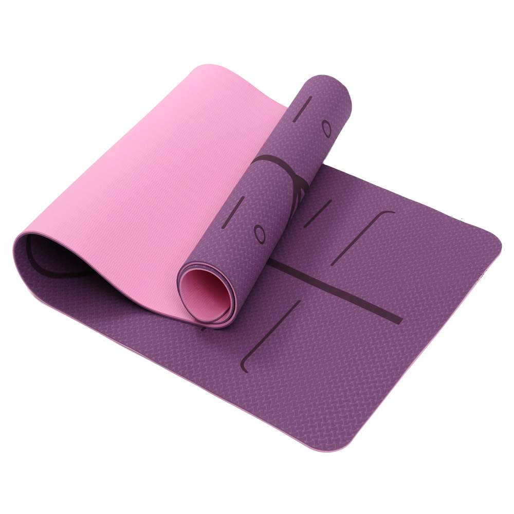 Dual Tone TPE Yoga Mat with Carrying Strap