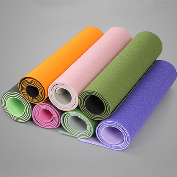 Dual Tone TPE Yoga Mat with Carrying Strap