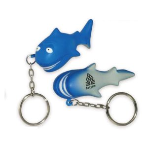 Cartoon Shark Stress Ball Key Chain