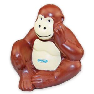 Cartoon Qrangutan Shape Stress Ball