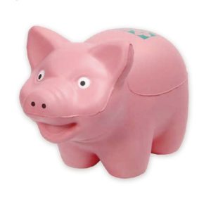 Cartoon PInk Pig Shape Stress Ball