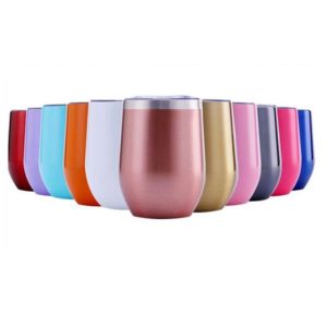 Double Wall 12oz Stainless Steel Eggshell Cup
