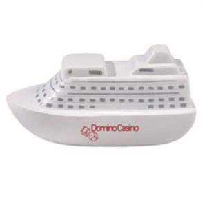 Cruise Ship Shaped Stress Ball with Imprint
