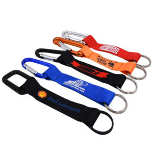 Polyester Strap Keychain With Carabiner