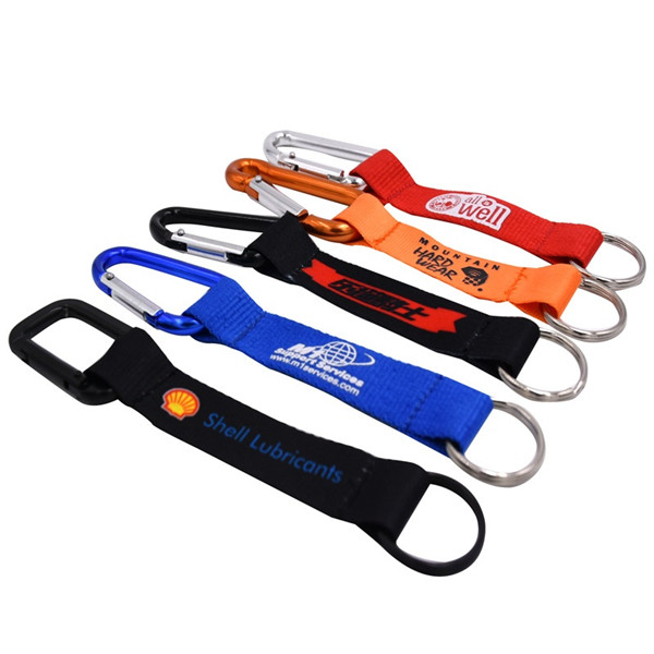 Polyester Strap Keychain With Carabiner