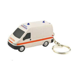 Ambulance Stress Ball With Keychain
