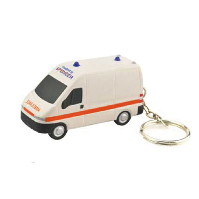 Ambulance Stress Ball With Keychain