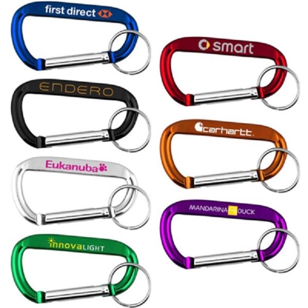 D Shaped Aluminum Carabiner