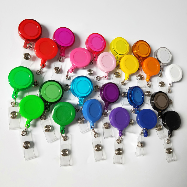 Round Plastic Clip-on Badge Reel