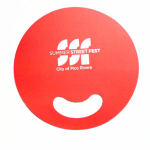 Customized PP Hand Fan With Finger Hole