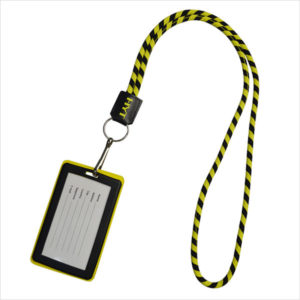 Round Woven Lanyard with Card Holder