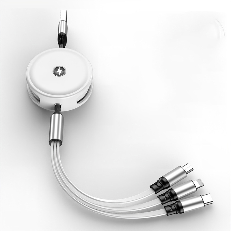 Multiple Colors 3-in-1 Retractable Charging Cable