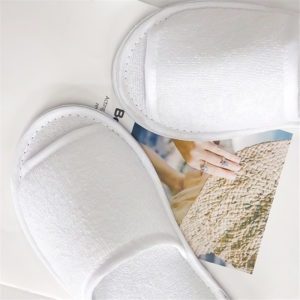 Open Toe Waffle Weave Slippers