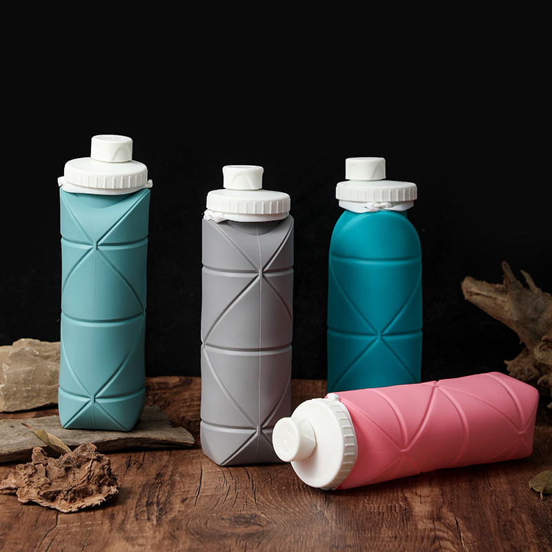 21oz Silicone Folding Mug Outdoor Sports Water Bottle