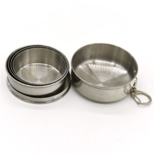 4.5oz Collapsible Stainless Steel Cup with Keyring