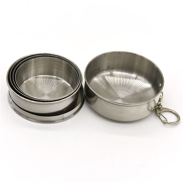 4.5oz Collapsible Stainless Steel Cup with Keyring