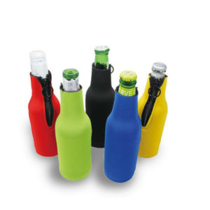 Neoprene Beer Bottle Cooler with Zipper &Closed Glued Bottom