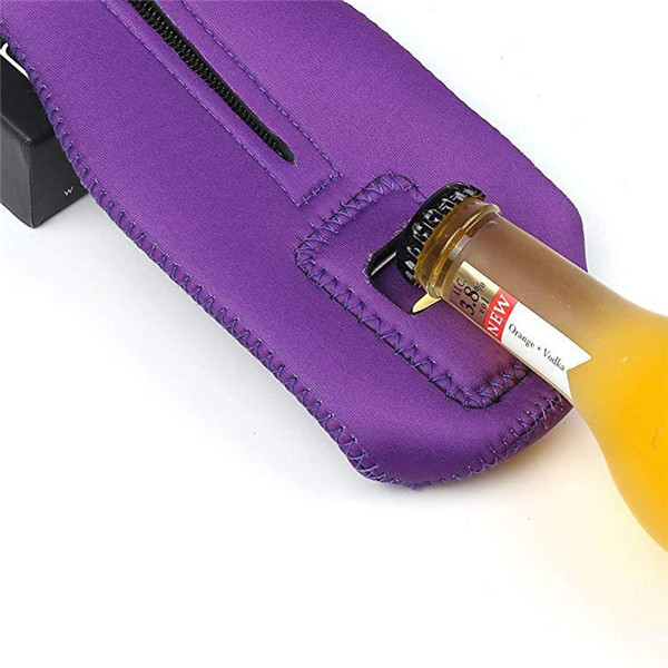 Neoprene Beer Bottle Sleeve with Metal Opener
