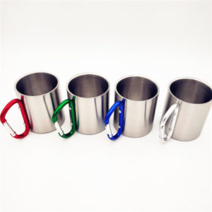 7 oz Stainless Steel Mug w/ Carabiner Handle
