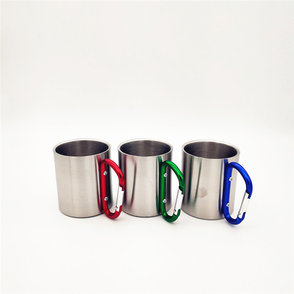 7 oz Stainless Steel Mug w/ Carabiner Handle