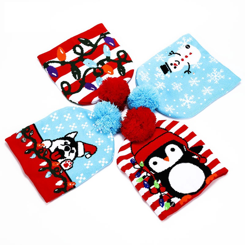 Christmas Jacquard Knitted Hat