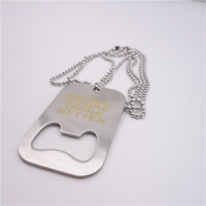Stainless Steel Dog Tag with Bottle Opener