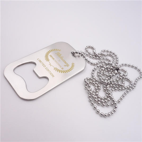 Stainless Steel Dog Tag with Bottle Opener
