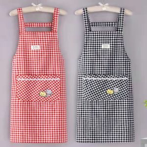 Cotton Breathable Plaid Apron