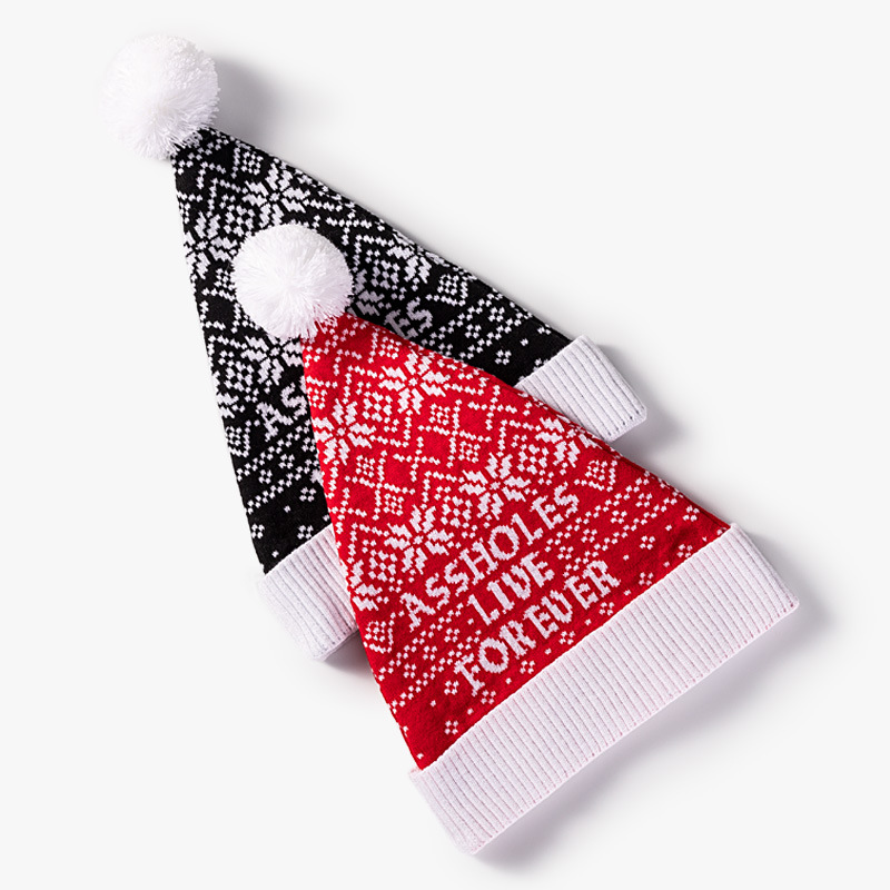 Fall/Winter Hairball Christmas Knit Hat